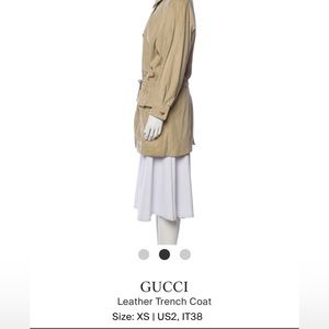 Vintage Gucci trenchcoat 100%  leather good condition